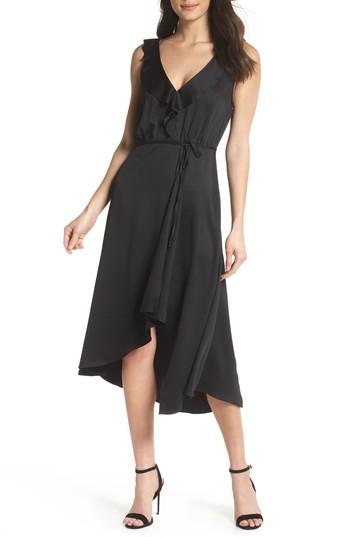 Women's French Connection Maudie Ruffle Midi Dress - Black
