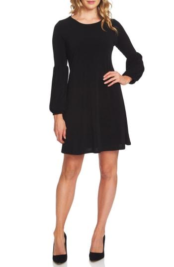 Women's Cece Bishop Sleeve A-line Knit Dress - Black