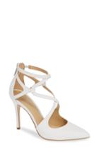 Women's Michael Michael Kors Catia Cross Strap Pump M - White