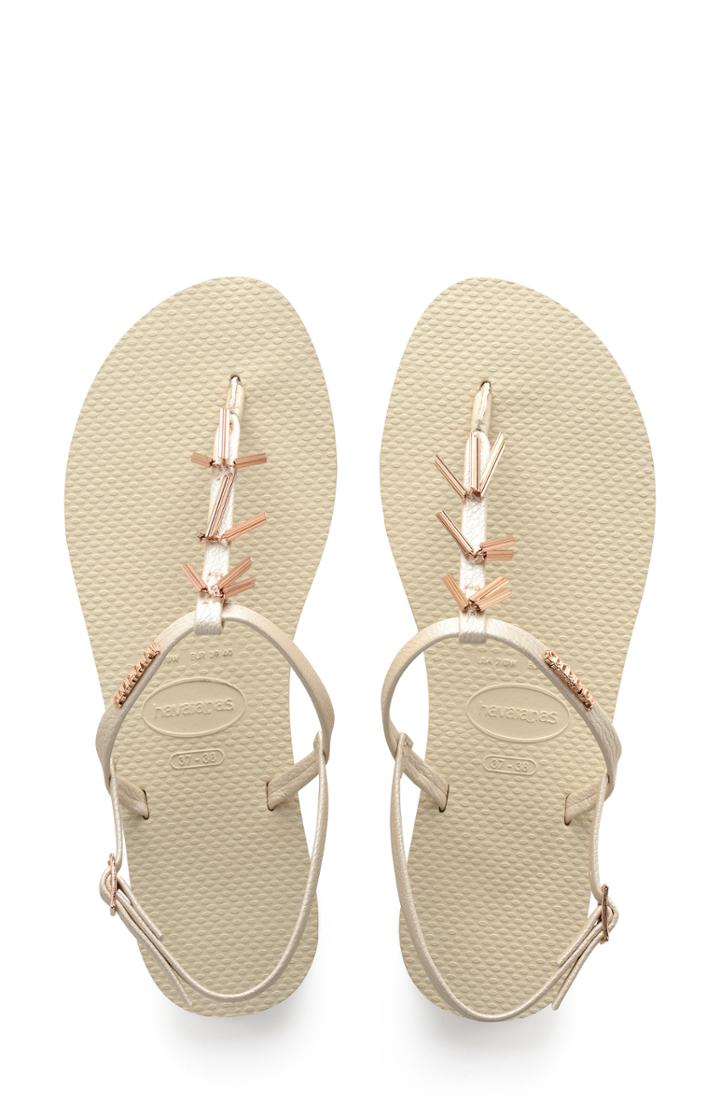 Women's Havaianas You Riviera Embellished Sandal /40 Br - Beige
