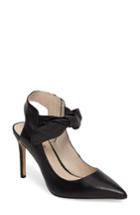 Women's Louise Et Cie Jeph Ankle Bow Pointy Toe Pump .5 M - Black