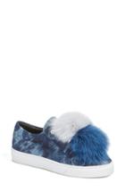 Women's Here/now Joey Genuine Fox Fur Trim Sneaker
