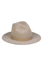 Women's Lack Of Color Carlo Mack Wool & Leather Fedora - Beige