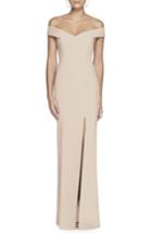 Women's Dessy Collection Off The Shoulder Crossback Gown - Beige