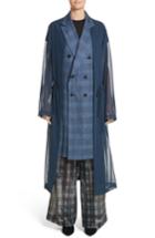 Women's Toga Double Breasted Mesh Coat Us / 36 Fr - Blue