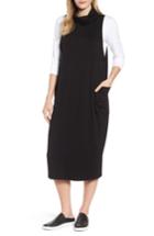 Women's Eileen Fisher Stretch Tencel Knit Jumper Dress, Size - Black