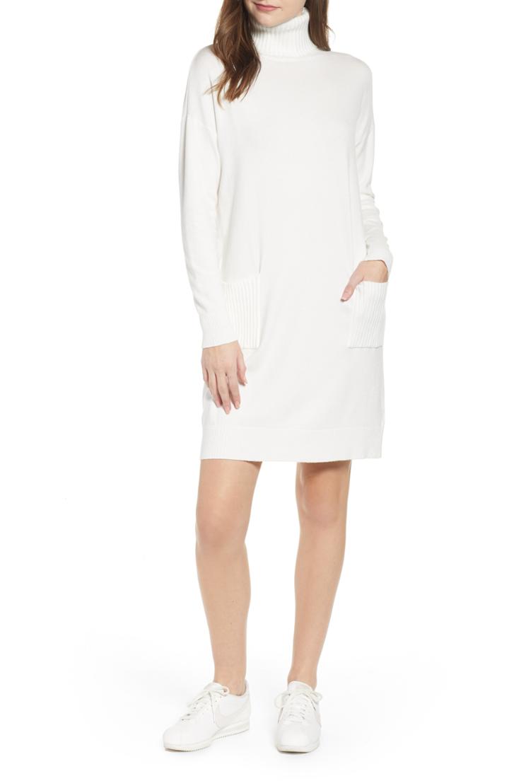 Women's Dreamers By Debut Turtleneck Sweater Dress - Ivory
