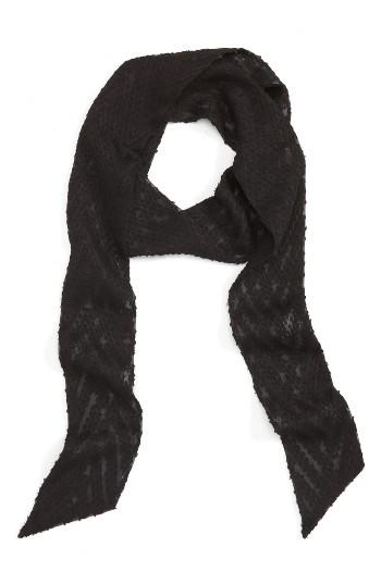 Women's Vanessa Mooney The Marte Skinny Scarf, Size - Black