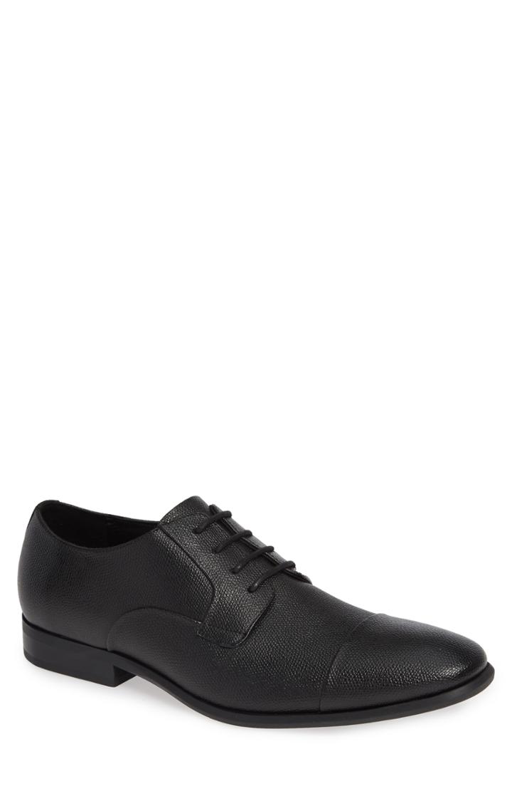 Men's Calvin Klein Langston Cap Toe Derby .5 M - Black