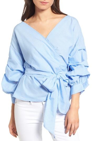 Women's Chelsea28 Poplin Wrap Front Top
