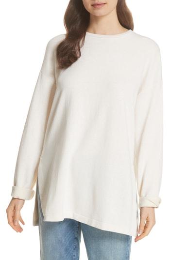 Women's Eileen Fisher Organic Cotton Blend Top - Ivory