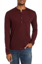 Men's John Varvatos Star Usa Neppy Henley T-shirt, Size - Burgundy