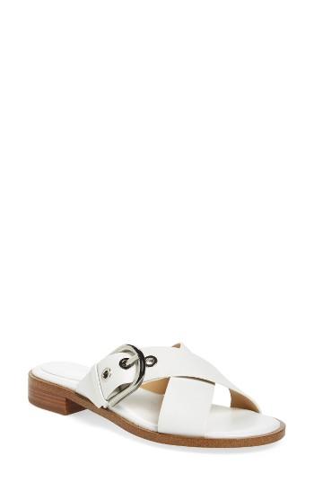 Women's Michael Michael Kors Cooper Buckle Sandal M - White