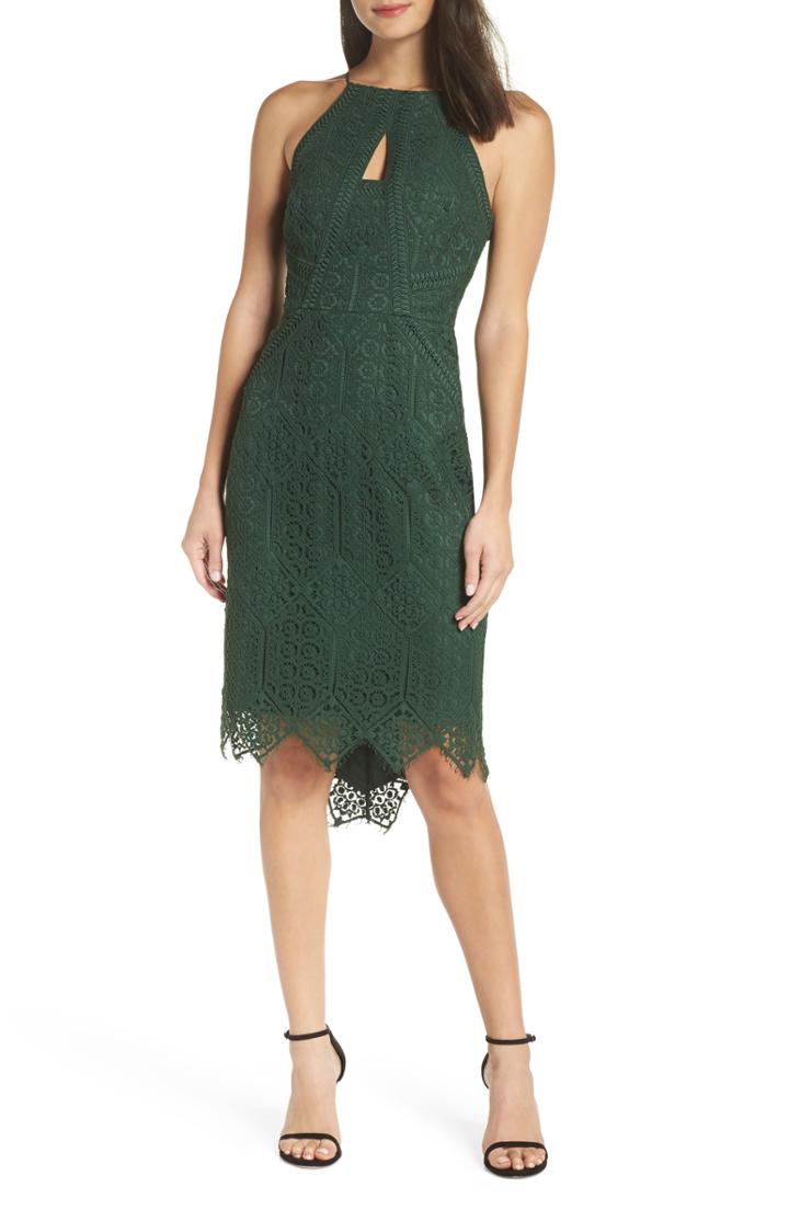 Women's Harlyn Halter Neck Lace Body-con Dress