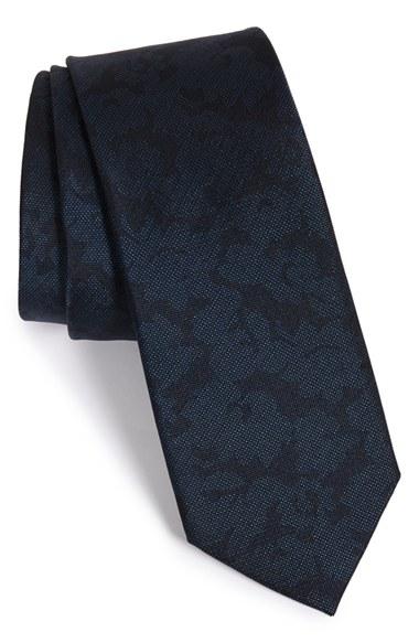 Men's The Tie Bar Floral Silk Tie, Size - Coral