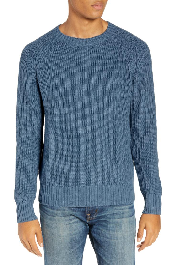 Men's Bonobos Slim Fit Cotton & Cashmere Sweater - Blue