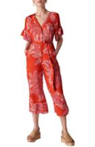 Women's Whistles Kamma Palmyra Print Jumpsuit Us / 14 Uk - Red