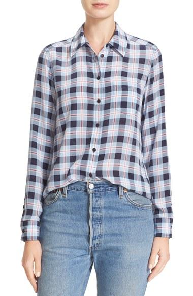 Women's Equipment Brett Plaid Silk Shirt