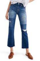 Women's Madewell Cali Ripped Demi Bootleg Crop Jeans - Blue