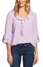Women's Cece Tiered Sleeve Ruffle Blouse, Size - Purple