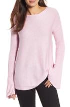 Women's Vince Camuto Bell Sleeve Ribbed Sweater, Size - Pink