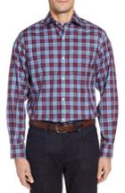 Men's Tailorbyrd Campti Regular Fit Plaid Sport Shirt - Purple