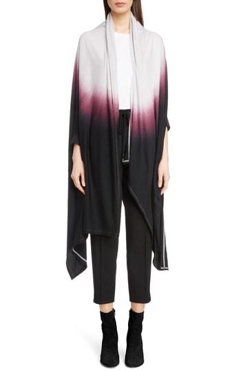 Women's Y's By Yohji Yamamoto Dip Dye Wool Jersey Cardigan - Black