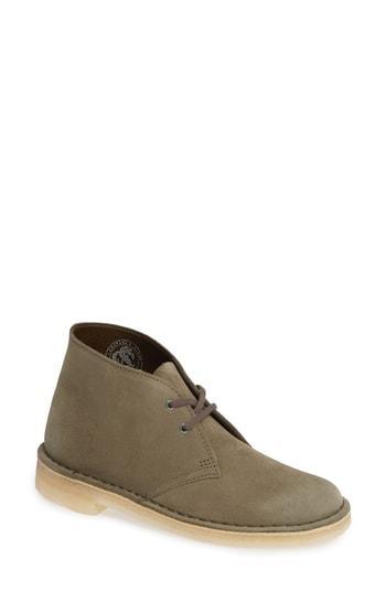Women's Clarks Desert Bootie M - Green