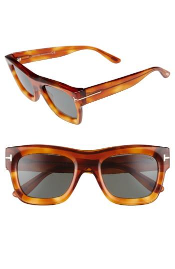 Men's Tom Ford Wagner 52mm Sunglasses - Blonde Havana/ Green