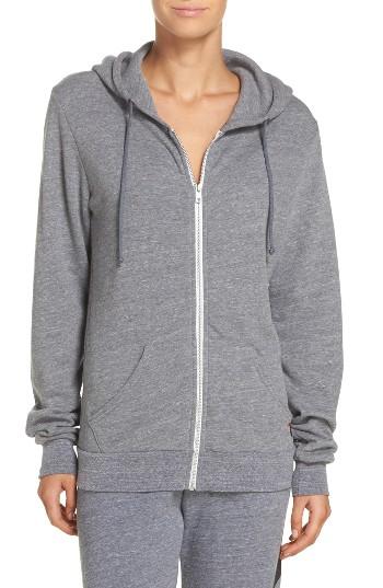 Women's Aviator Nation Bolt Zip Hoodie - Grey