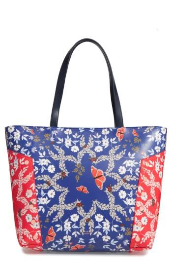 Ted Baker London Garrya - Kyoto Gardens Faux Leather Shopper - Blue