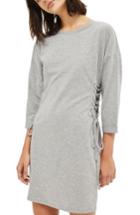 Women's Topshop Lace-up Side Tunic Dress Us (fits Like 0) - Grey