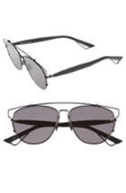 Women's Dior Technologic 57mm Brow Bar Sunglasses - Black