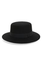 Women's Bp. Wide Brim Felt Boater - Black