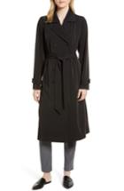 Women's Eileen Fisher Trench Coat, Size - Black