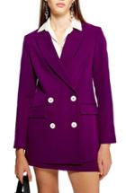 Women's Topshop Eliza Suit Jacket Us (fits Like 0-2) - Purple