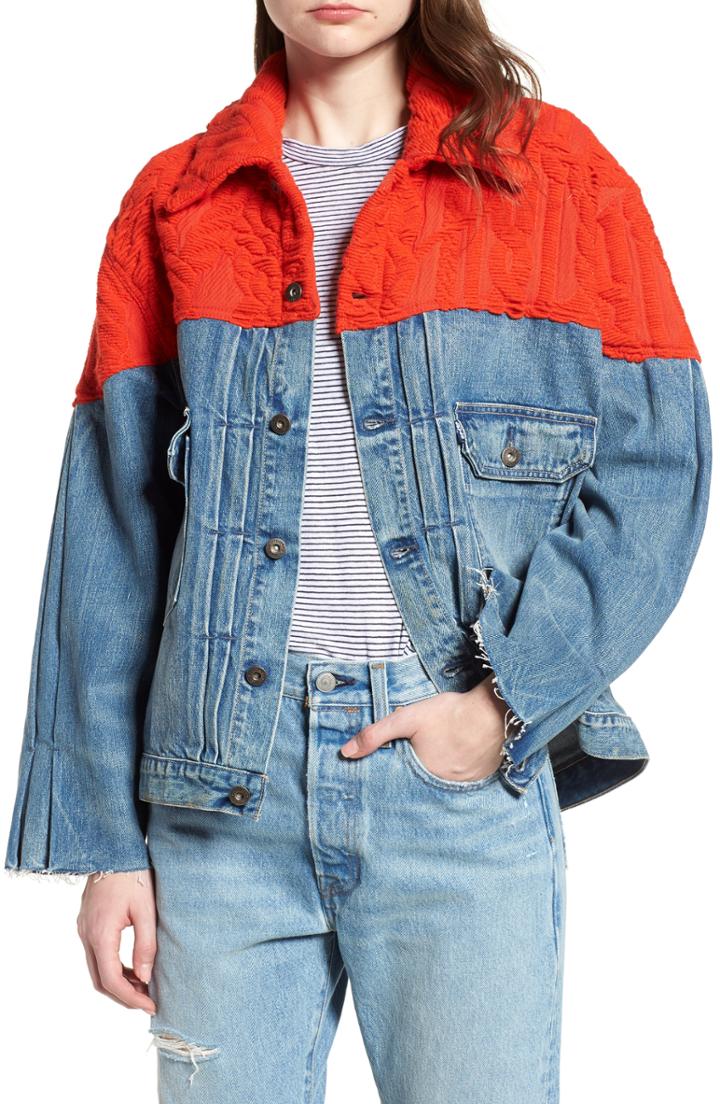 Women's Levi's Made & Crafted(tm) Native Mixed Media Trucker Jacket