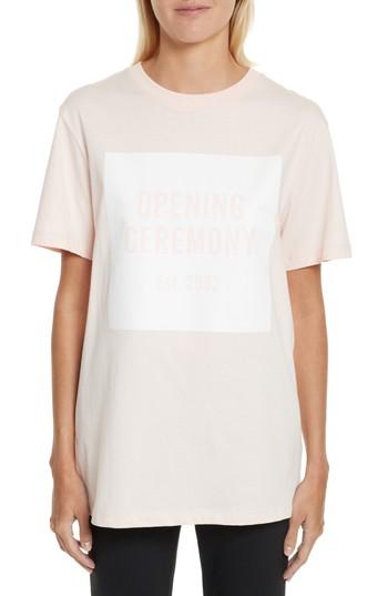 Women's Opening Ceremony Oc Box Logo Tee - Pink