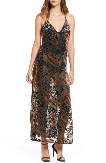 Women's Lioness Don't Be Jealous Burnout Velvet Maxi Dress