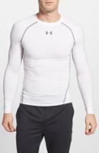 Men's Under Armour Heatgear Compression Fit Long Sleeve T-shirt - White