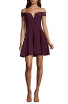 Women's Xscape Off The Shoulder Double Strap Party Dress - Red