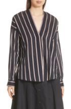 Women's St. John Collection Ruffle Double Silk Georgette Top