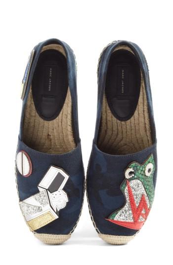 Women's Marc Jacobs Sienna Frog Espadrille Flat Eu - Blue