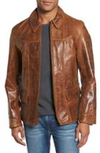 Men's Schott Nyc Vintage Waxy Leather Coat - Brown