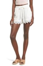Women's Moon River Lace Hem Shorts