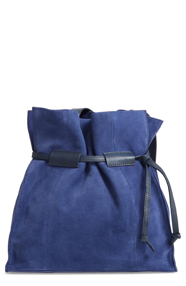 Leith Pull String Faux Leather Bucket Bag -