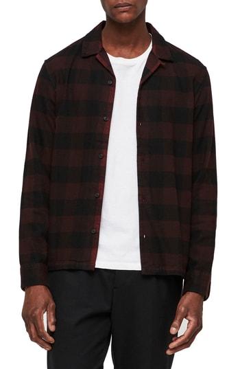 Men's Allsaints Boulder Slim Fit Shirt - Red