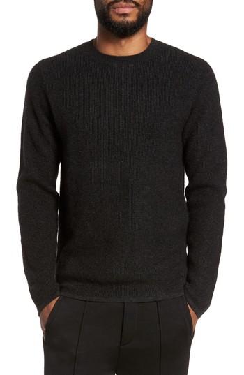 Men's Vince Thermal Wool & Cashmere Sweater, Size - Grey