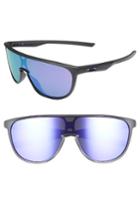 Women's Oakley Trillbe 140mm Shield Sunglasses - Steel/ Violet Iridium
