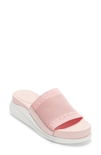 Women's Cole Haan 2.zerogrand Stitchlite(tm) Slide Sandal M - Pink